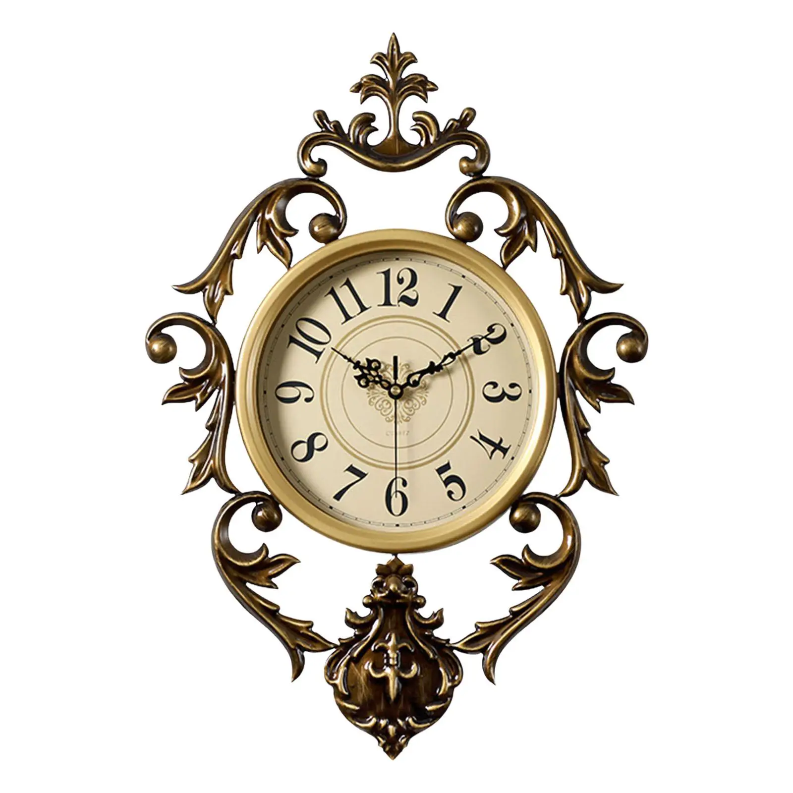 

Retro Style Iron Wall Clock Battery Operated Wall Hanging Clocks for Home Office