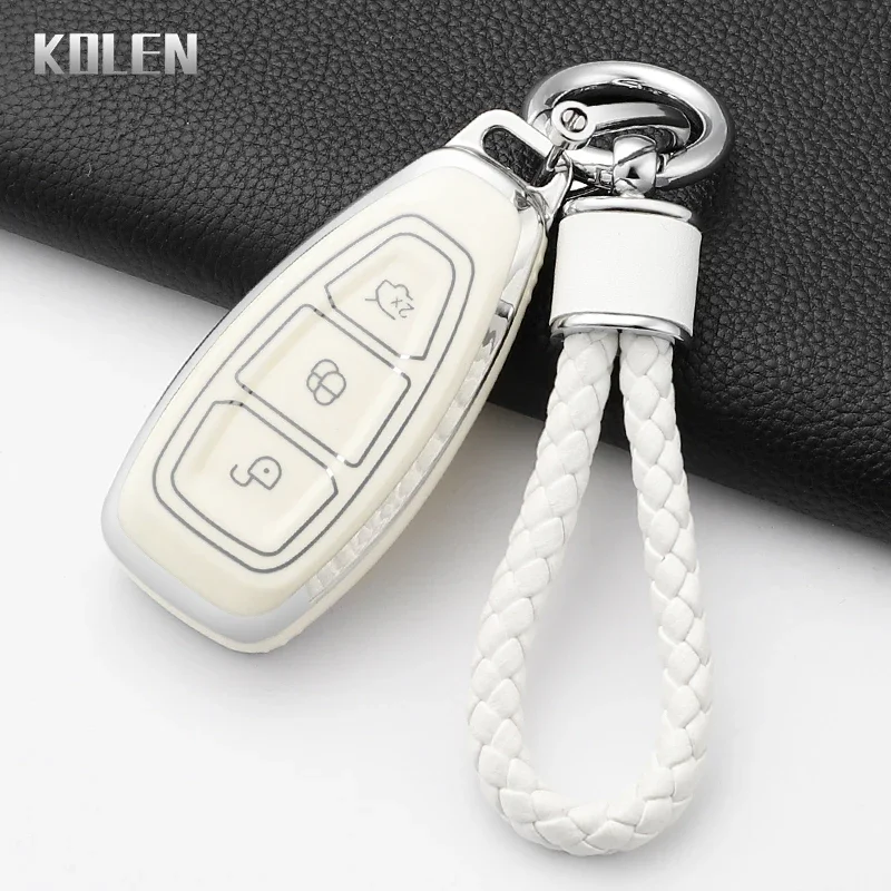 

Модный складной чехол для ключей из ТПУ для Ford Focus 3 4 Mondeo MK3 MK4 Fiesta Ecosport Kuga ST C-Max B-Max Защитный брелок