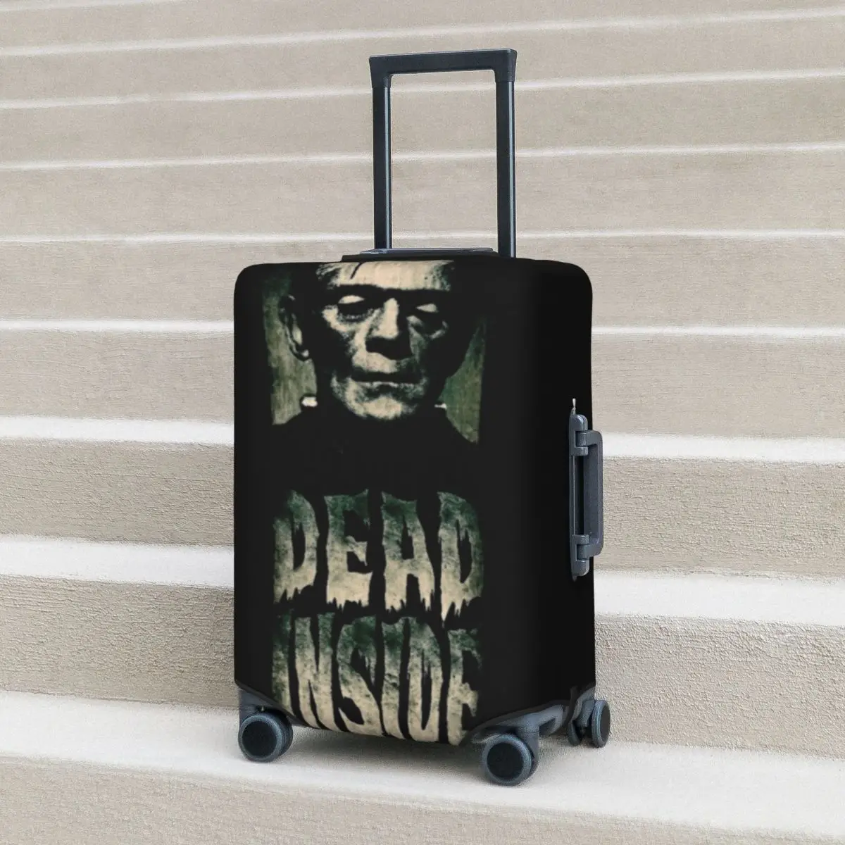 

DEAD INSIDE Frankenstein Suitcase Cover Holiday Novel Practical Luggage Accesories Travel Protector