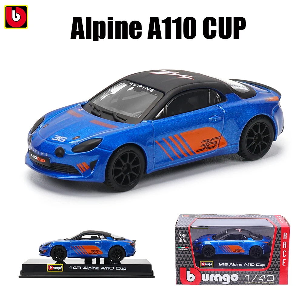 Модель автомобиля Bburago в масштабе 1:43 ALPINE A110 из сплава