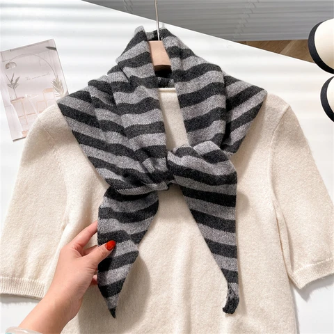 Женский вязаный шерстяной шарф