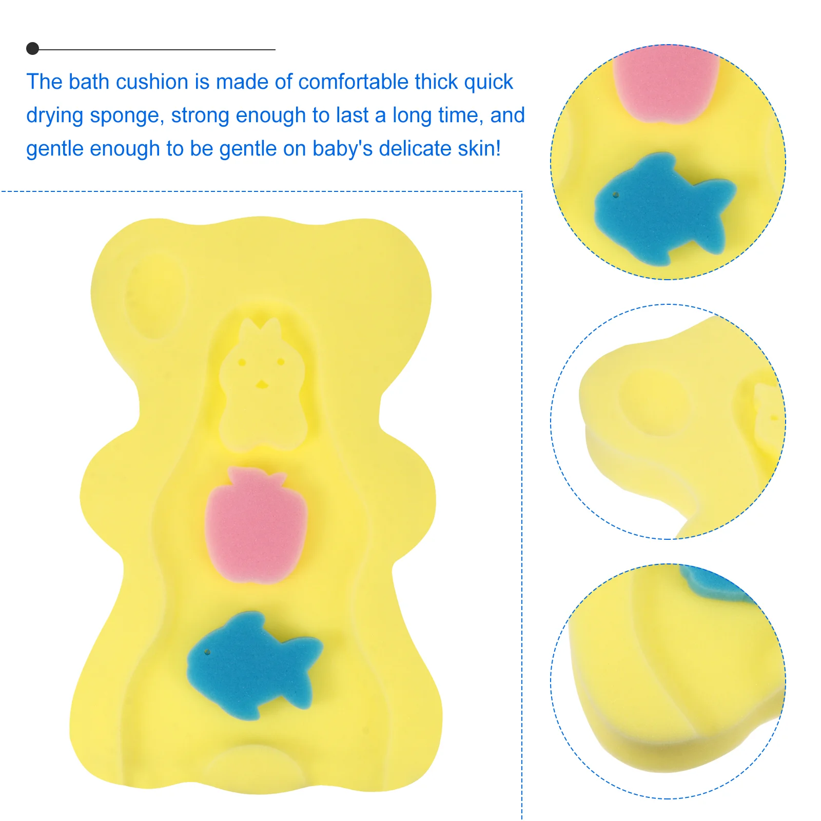 Детский коврик для ванной губка купания младенцев ванны нескользящая подушка