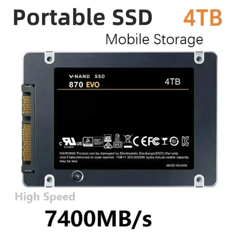 Твердотельный диск Lenovo 4 ТБ SSD 870 EVO 500G 1 2 внутренний жесткий Sata3 5 дюйма для ноутбука