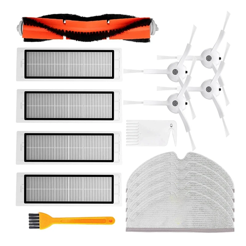 

Запчасти для пылесоса Xiaomi Roborock S5 S50 S51 S55 S6 S60 S6, чистые детали, HEPA фильтр, Швабра, ткань, боковая/основная щетка