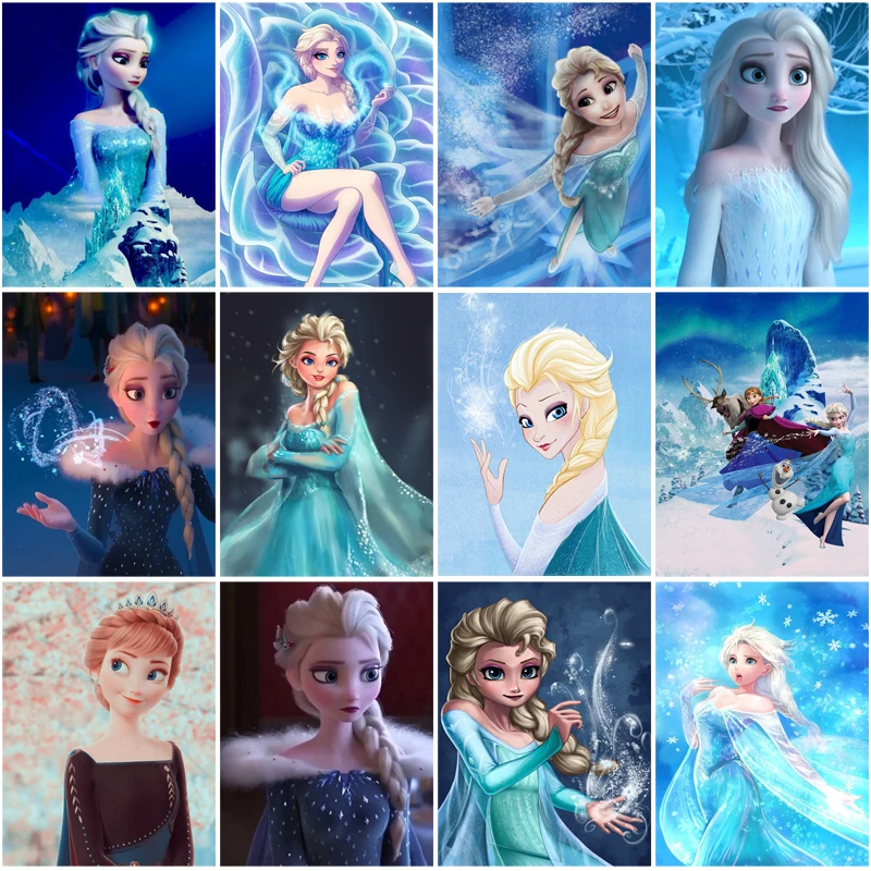 

Алмазная картина «Холодное сердце», Эльза, Анна, принцесса, мультфильм, 5D, «сделай сам», настенное украшение, Алмазная мозаика, вышивка, дома...