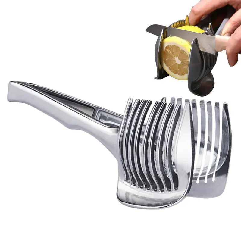 

Tomato Slicer Hand Held Lemon Cutter Portable Orange Slicer Vegetable Cutting Clip Fruit Shredders Onion Slicer Potato Cutter