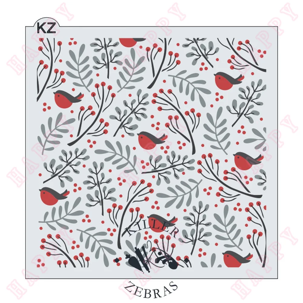 

Plastic Stencils Winterberries Scrapbooking Painting Phone Album Decoration Embossing DIY Paper Craft Fairy Layering Handcraft