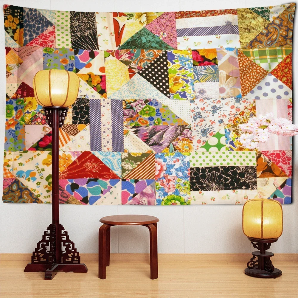 Мозаичный гобелен настенный богемный колдовской цветочный художественный принт