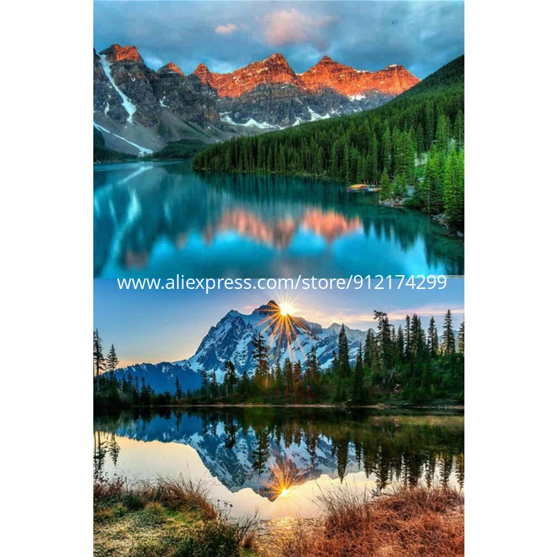 

ROAMILY,Diamond Painting Landscape,Good,5D Cross Stitch Diamond Embroidery,Nature Mountain Forest River,Sale,Cheap Wall Pictures