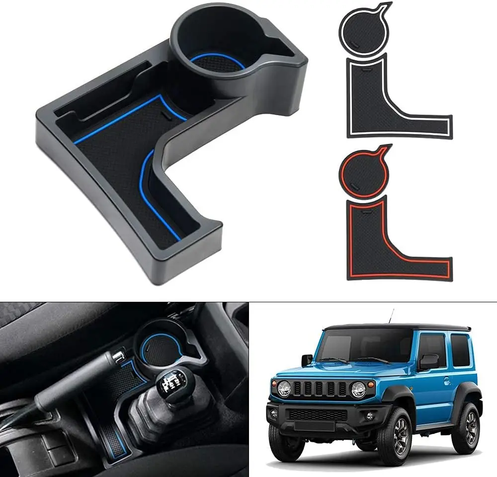 

Подходит для Suzuki Jimny JB64W JB74W 2019-2025 гг., аксессуары для моделей, ящик для хранения центральной консоли, держатель для чашки, поддон для хранения