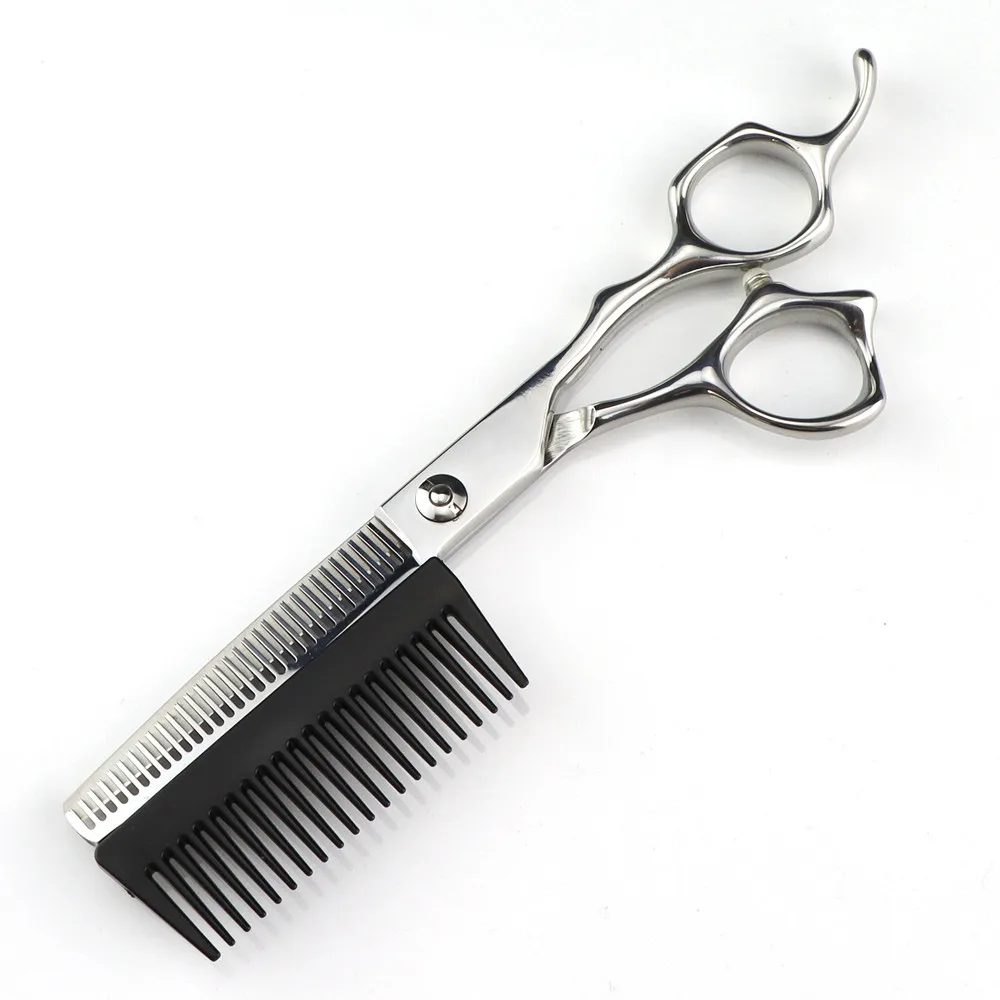 Новые профессиональные стальные ножницы для волос JP440c 6 дюймов 2 в 1 с расческой