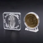 Акриловый прозрачный чехол 4 см с отделением для монет, защитная коробка для памятной медали