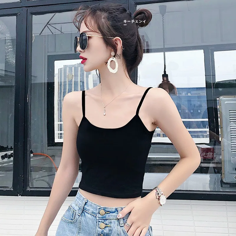 Женская майка из модала весна-лето сексуальная верхняя одежда топ с коротким