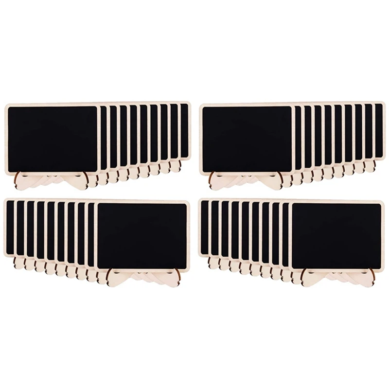 

Wood Mini Chalkboards Signs With Support Easels, 40 Pack