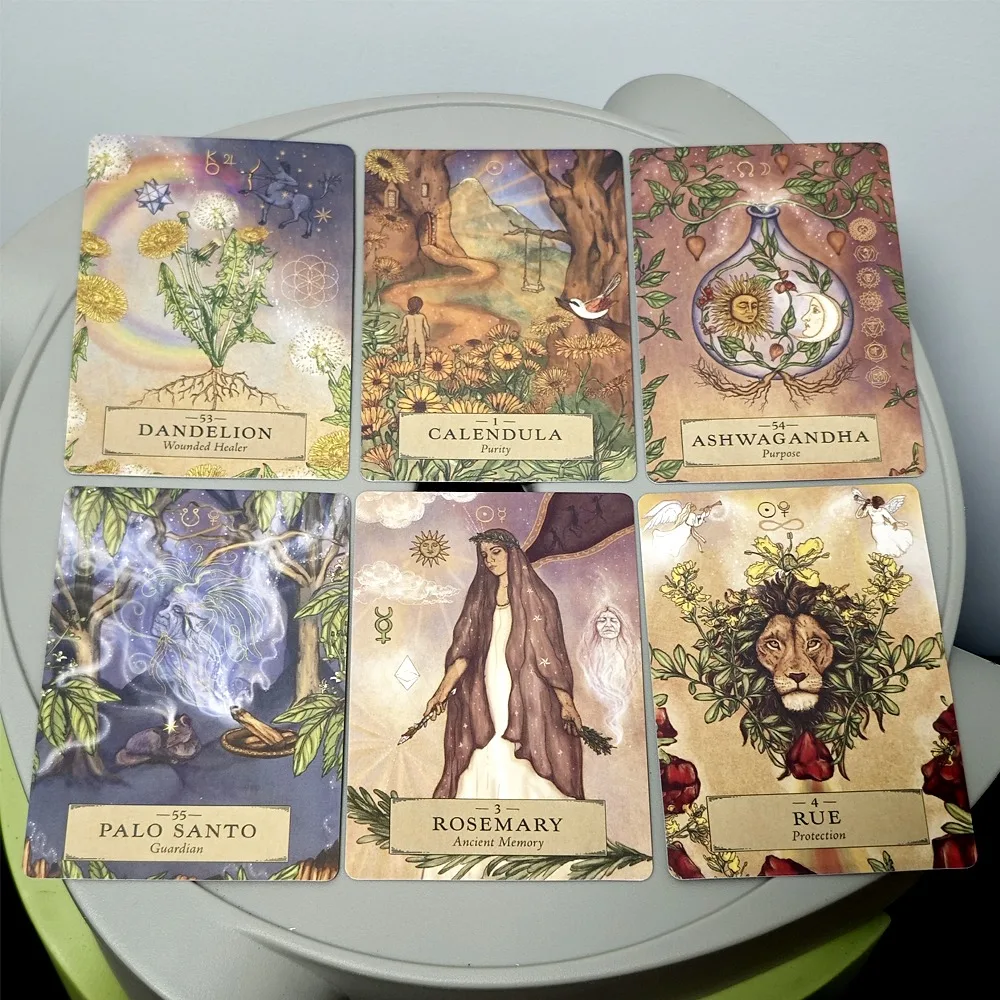 55 карточек 10 4*7 3 см травяная астрология карманный оракул алхимизация древнего