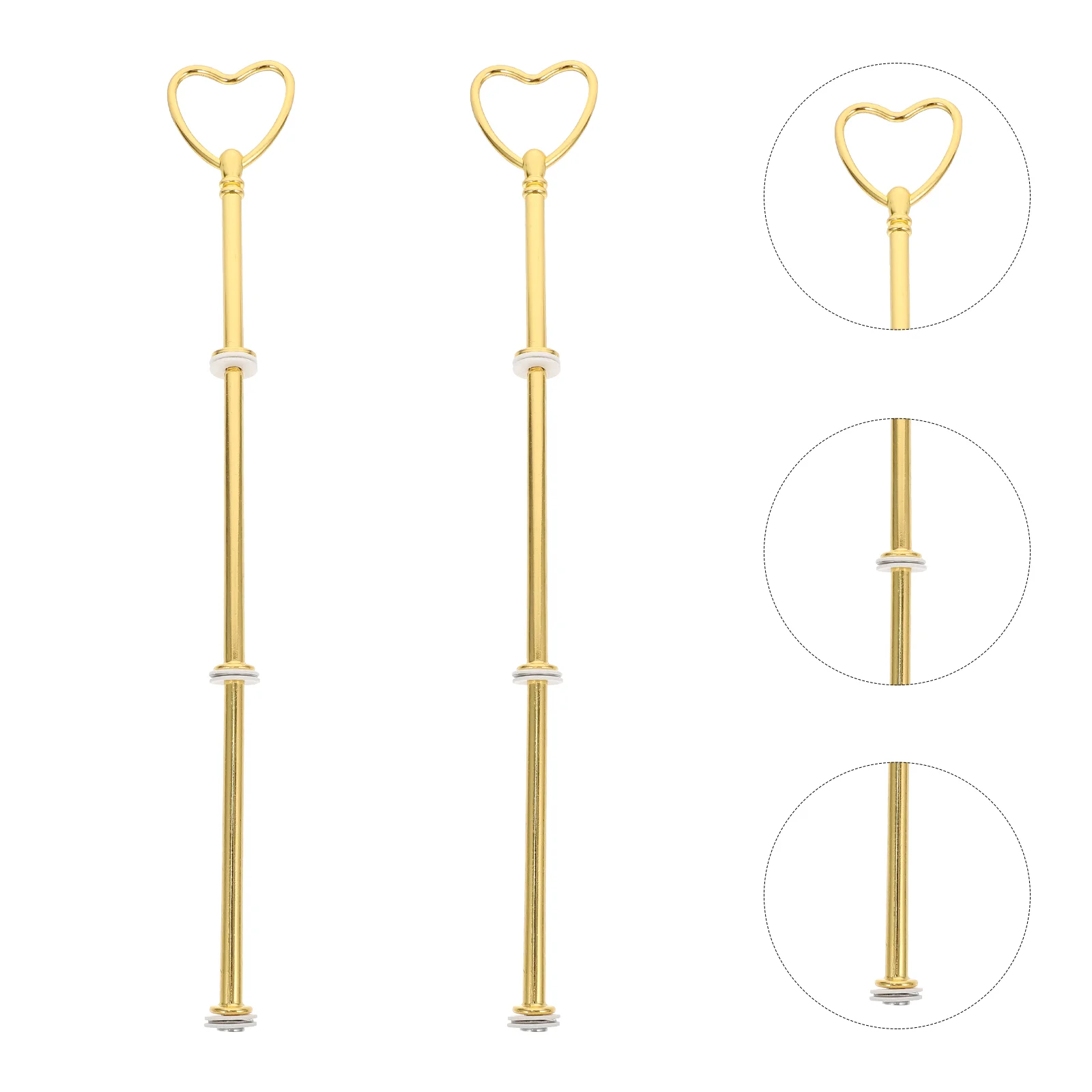 

2Pcs Cupcake Stands Durable Cakes Desserts Display Towers Snack Candy Stands (Golden)