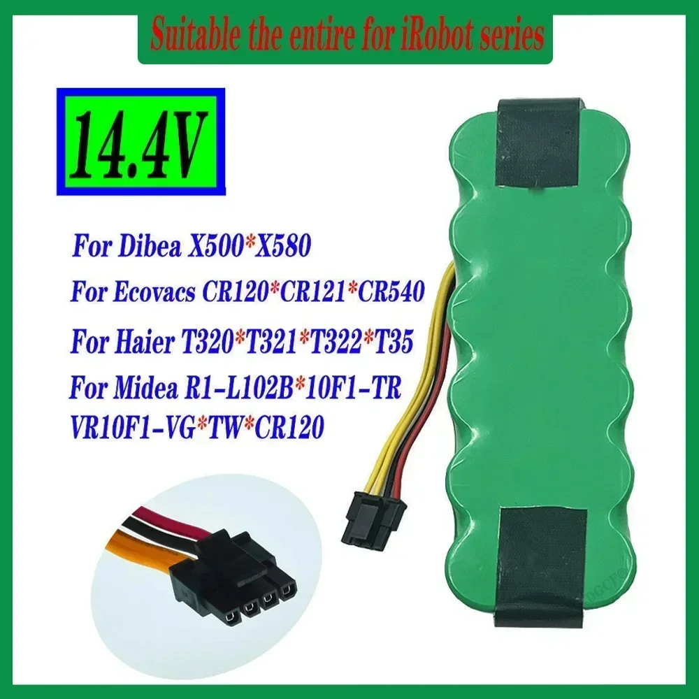 Фото Аккумулятор для пылесоса Kitfort KT504/Haier T322 T321 T325 Dibea X580 X900 Ecovacs Mirror CR120 Panda X500, 14,4 В №2