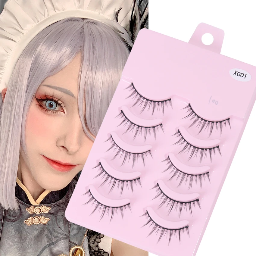 

Ресницы натуральные мягкие для ролевых игр, накладные, с 3d-анимацией, для ежедневного макияжа, свидания, 5 пар