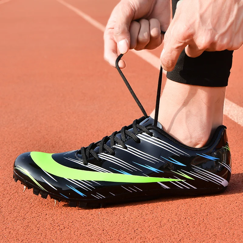 Professional Men Women Cleats Track and Field Shoes Running Shoes Long Jump Sports Shoes Training Sneakers