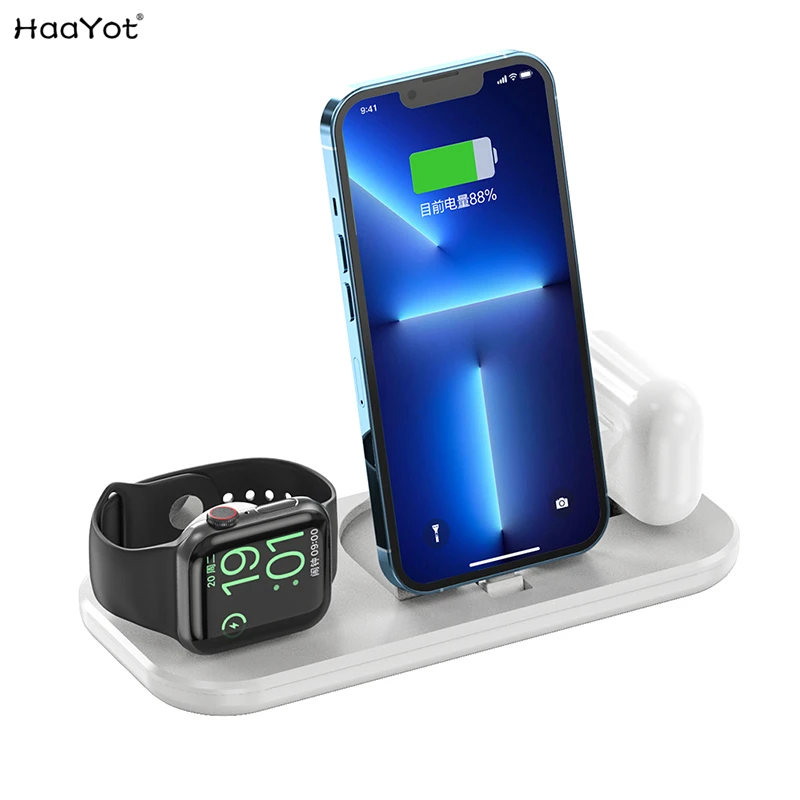 

Wireless Charger 3 in 1 Foldable Charging Station for iPhone 15/14/13/12/11 Pro Max X/XS/XR/8/8Plus Apple Watch Series Airpods
