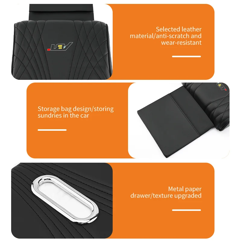 Автомобильная накладка на подлокотник с боковыми сумками для хранения Audi ABT Q5 Q7 Q3