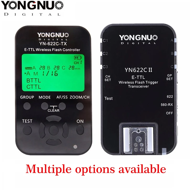 Фото Триггер для вспышки Беспроводная YONGNUO TTL YN622C YN-622-TX KIT с высокоскоростной синхронизацией HSS 1/8000s для камер Canon 500D 60D 7D 5diii №1