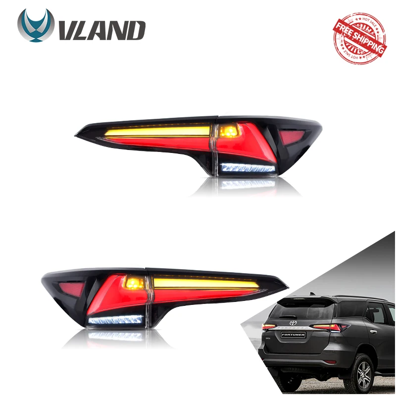 

VLAND Factory for Car Tail light for Fortuner LED Taillight 2017-UP for Fortuner Tail lamp turn signal with sequential indicator