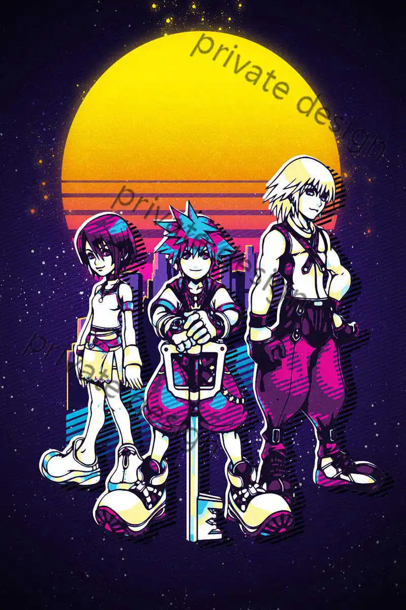 

Kingdom Hearts 1 Tin Plates Room Decor Aesthetic Retro Vintage Metal Sign Tin Sign Neon Sign For Art Cafe Pub Poster Not Light