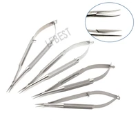 straight elbow stainless steel 12cm14cm microophthalmic needle holder for double eyelid surgery hand surgical needle clamp