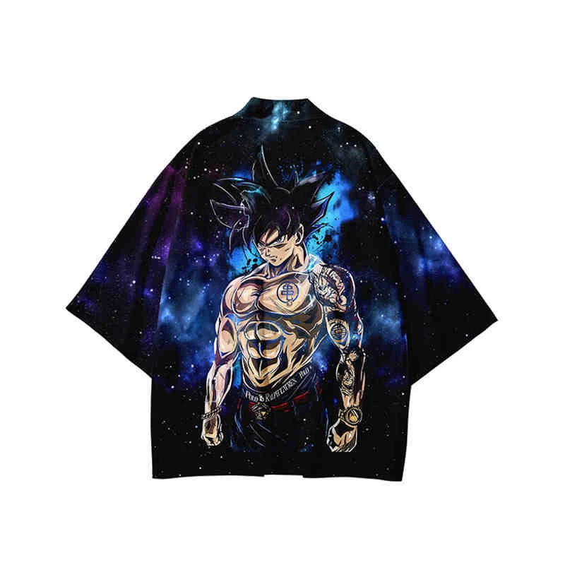 

Japanese Cartoon Men's Kimono Starry Sky Turtle Fairy Men And Women Casual Retro Harajuku Popular 2022 New Cloak Cover