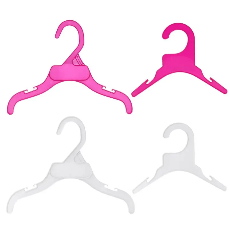 

Pet Clothes Hangers Plastic Clothes Hanging Racks for Dog Baby Toddler Pet Coat Hangers Size S/L Pack of 10