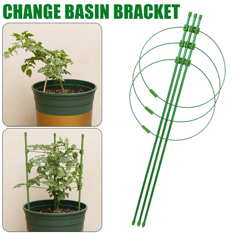 

Climbing Plant Support Cages Flowers Stand with 3 Adjustable Removable Switched Detachab Rings Sturdy for Garden Flowers Stand