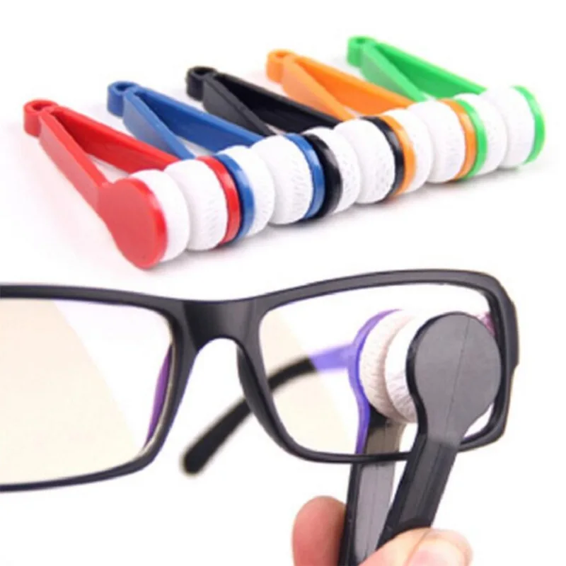 1 Pcs Portable Multifunctional Glasses Cleaning Rub Eyeglass Sunglasses Spectacles Microfiber Cleaner Brushes Wiping Tools Mini