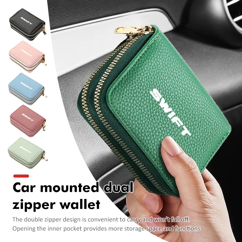 Men Car License Holder Short Purses Fashion ID Card Wallet Bag For Suzuki Swift zc33s Sport zc31s zc72s 2022 2020-2013 2012-2008