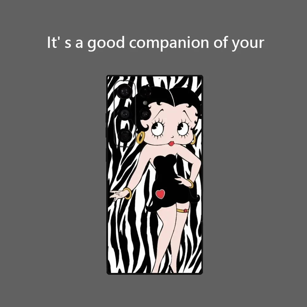 B-Betty-Y B-Boops-S Phone Case for Samsung Galaxy S24 Ultra S22 S23 S21 S20 5G Protective Soft Silicone TPU Funda