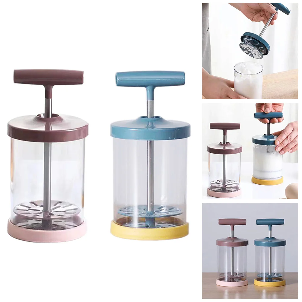 

1PC Manual Handheld Milk Frother Foamer Coffee Latte Hot Chocolate Milk Foamer Stainless Steel ABS Small Kitchen Appliances