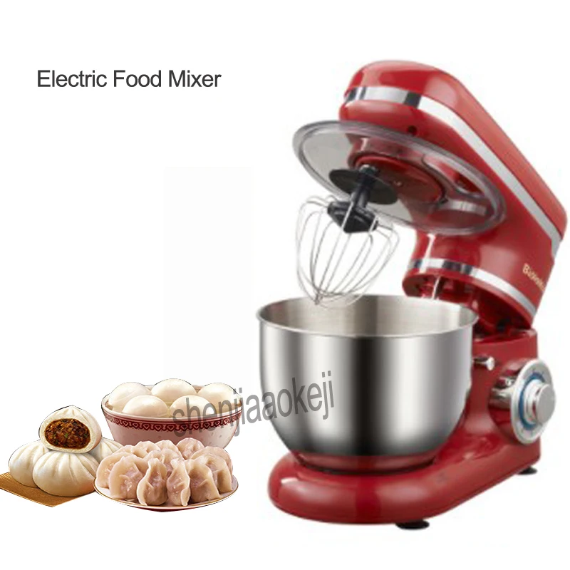 

4L Stainless Steel 6-speed Household Kitchen Electric Food Stand Mixer Egg Whisk Dough Cream Blender Appliance 1200W 220-240v