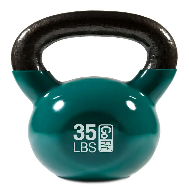 

Classic Vinyl Coated Kettlebell with DVD and Training Manual 35lb - Green