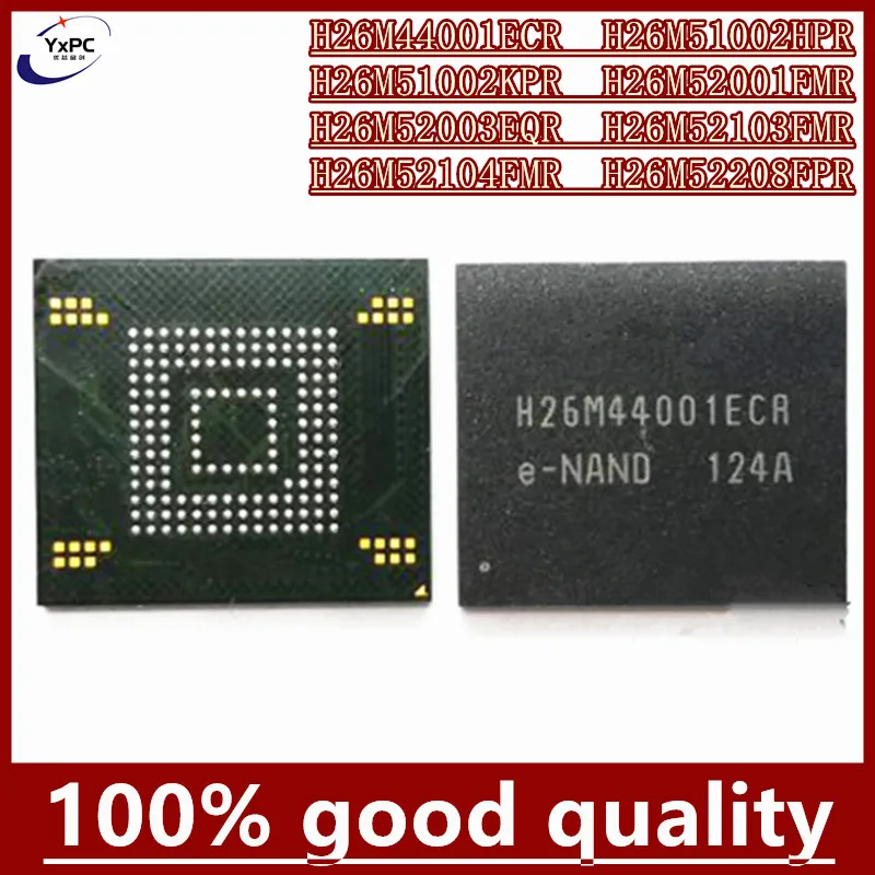 1 шт. чипы H26M44001ECR H26M51002HPR H26M51002KPR H26M52001FMR H26M52003EQR H26M52103FMR H26M52104FMR H26M52208FPR BGA