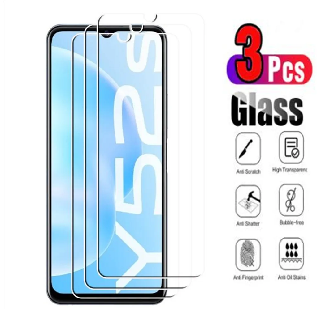 3 шт. для vivo Y91 Y93 Y97 Y81 Y83 Y85 Y73S Y70S Y51S Y52S Y30 Y30G Y31S Y9S Y8i Y7S Y5S Y3, защитное закаленное стекло для экрана
