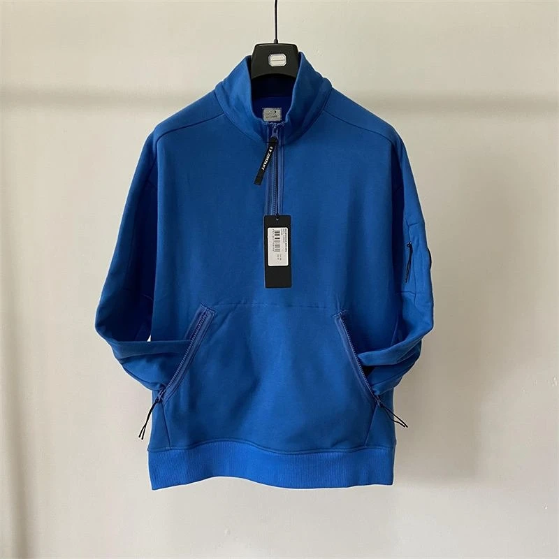 

Свитшот CP Company мужской с воротником-стойкой, Спортивная однотонная Молодежная уличная одежда на молнии для молодежи, Осень-зима