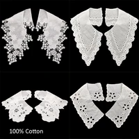 wholesale 100cotton lace embroidery lace collar fabric sewing applique diy neckline ribbon trim cloth wedding dress accessory