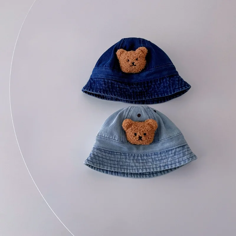 

Baby Hat Baby Bucket Hat Denim Bear Hat 6-32 Months