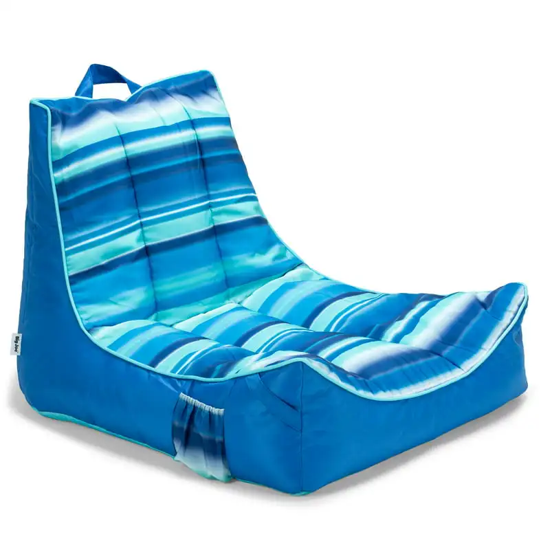 

Captain's Pool Float, Blue Ligo Blurred Stripe