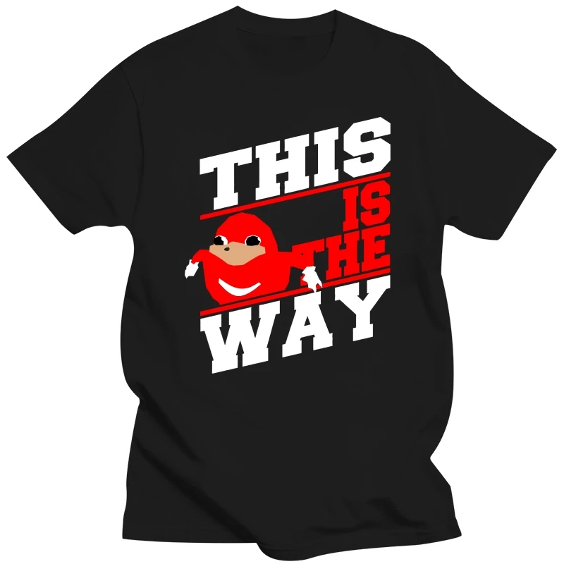 Ugandan Knuckles This Is The Way Мужская черная футболка футболки одежда