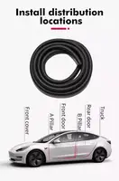 Car Seal Kit for Tesla Model 3 Seal Strips Doors Trunk Pillar Wind Noise Reduction Trim Edge Moulding Sealed Strips model three