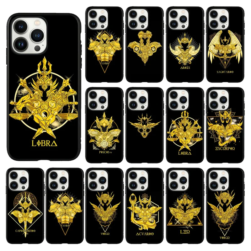 

Anime Saint Seiya Zodiac Art Logo Phone Case For iphone 13 12 11 Pro Max Case For iphone 13 Pro XS MAX X XR SE2 8 7 Plus case