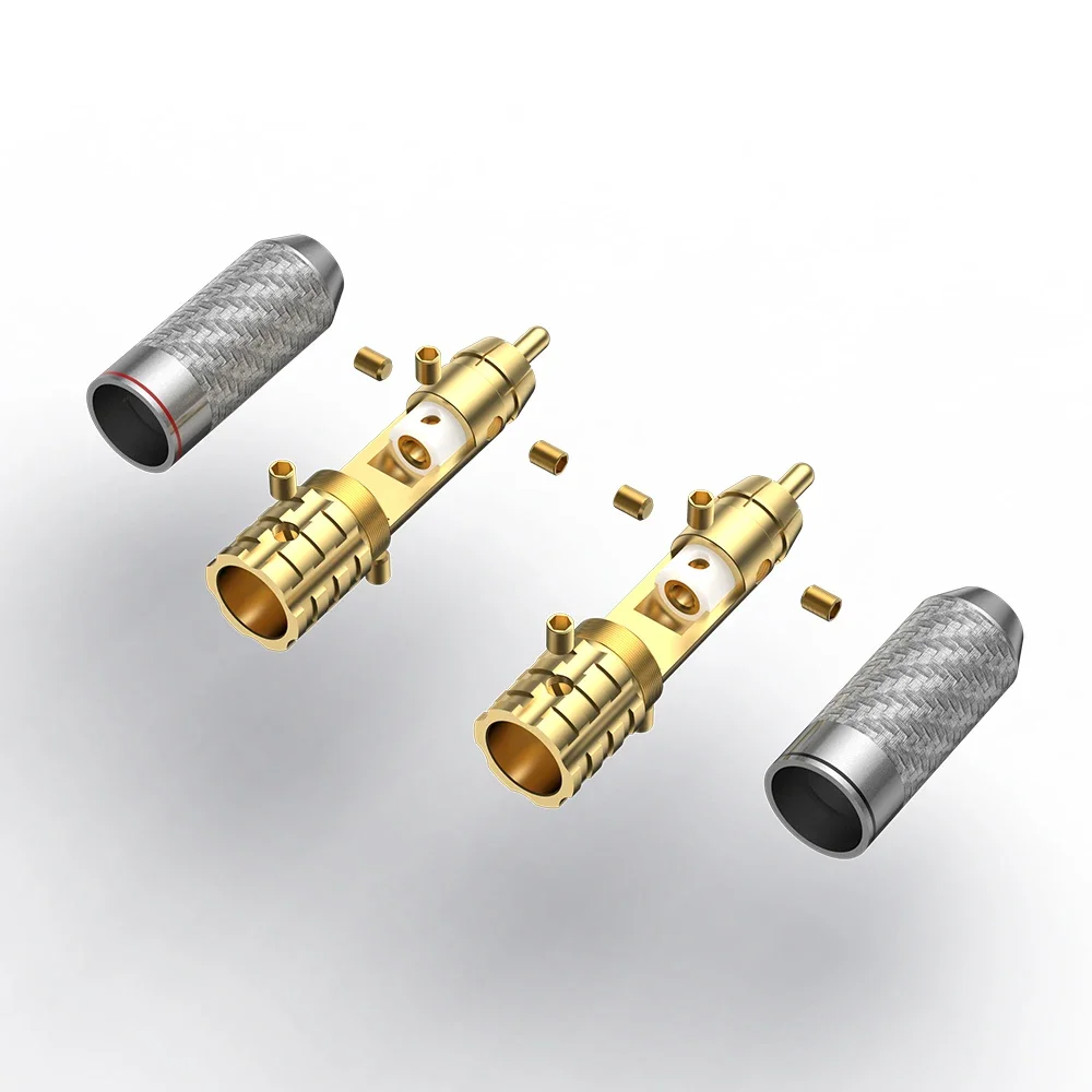 4 шт. VR108G RCA разъем винтовые фиксирующие разъемы аудиокабель для усилителя