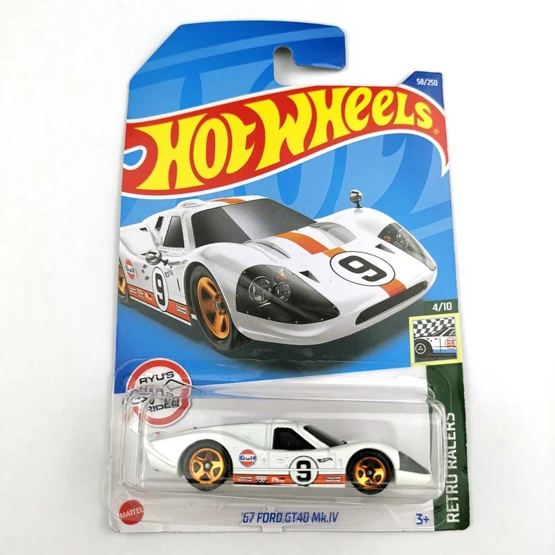2022-58 Hot Wheels Cars 67 FORD GT40 MK.IV 1/64 Коллекция металлических литых моделей игрушечных