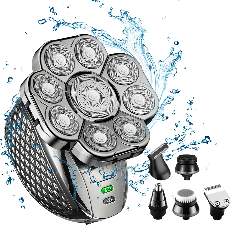 For Men 9 Cutter Floating Head Waterproof Electric Razor Multifunction Shavers Usb Charge Trimmer Men Grooming Kit